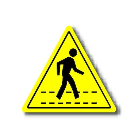 Ergomat 16in TRIANGLE SIGNS - Pedestrian Crossing DSV-SIGN 256 #0050 -UEN